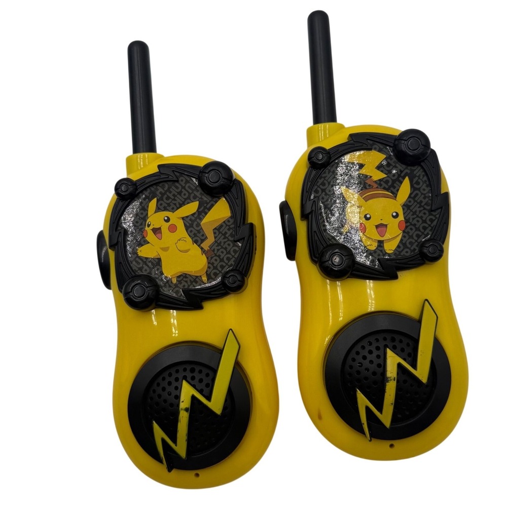 Pokemon Pikachu eKids Walkie Talkies – Tested & Working – Batteries Included